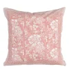 Mönstrade Kuddfodral<Fondaco Sonia rosa blommigt kuddfodral i bomull 48x48cm