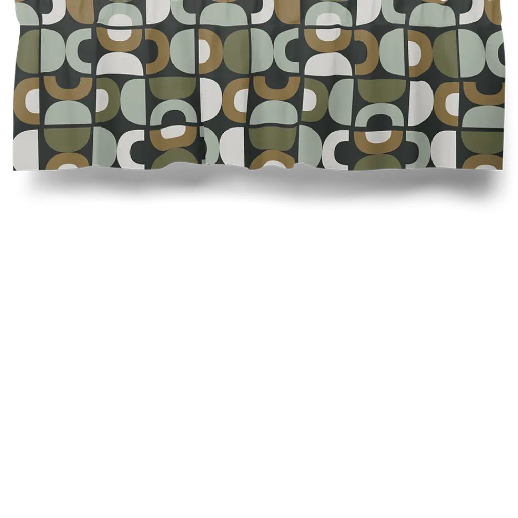 Gardinkappor Mönstrade<Arvidssons textil Spiraldans grön gardinkappa metervara