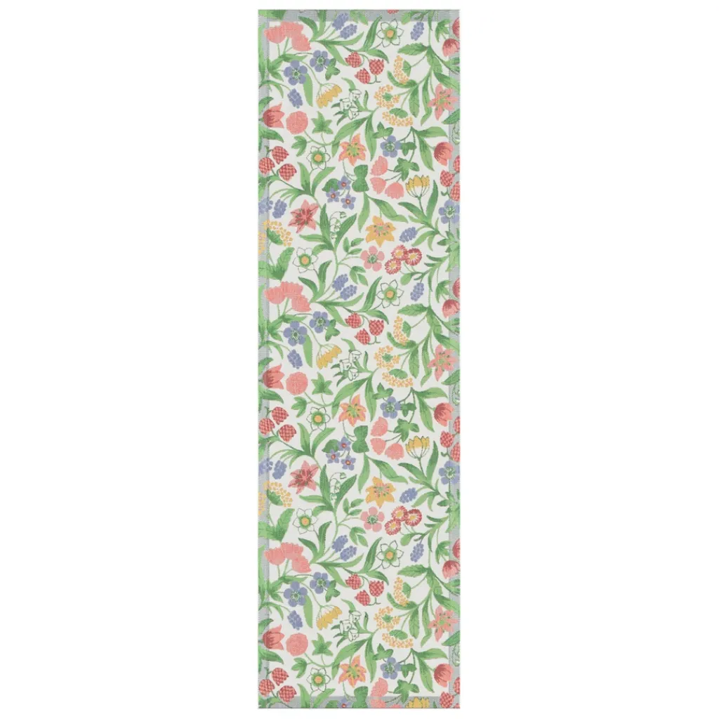 Bordslöpare|Ekelund Löpare<Ekelund Springtime löpare 35X120 - s Linneväveri
