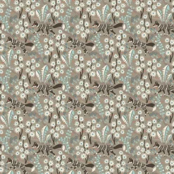 Gardintyger Mönstrade|Arvidssons Textil<Arvidssons textil Stjärnspeja khaki tyg