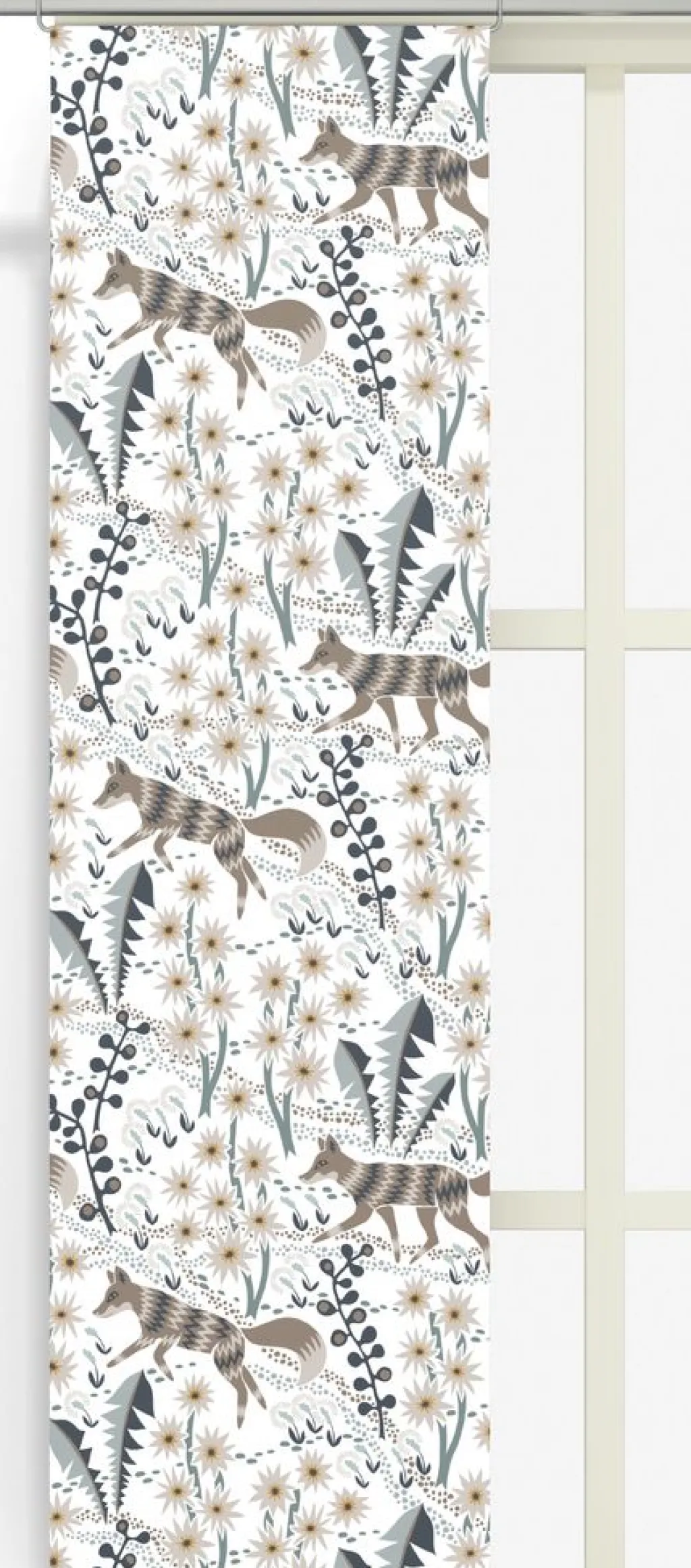 Panelgardiner<Arvidssons textil Stjärnspeja offwhite-ljusbrun panelgardiner