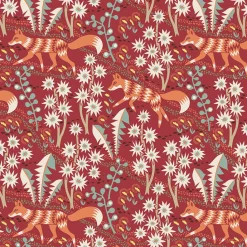 Gardintyger Mönstrade|Arvidssons Textil<Arvidssons textil Stjärnspeja röd tyg