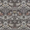 Arts & Crafts Tyger|Gardintyger Mönstrade< Strawberry bird brun tyg