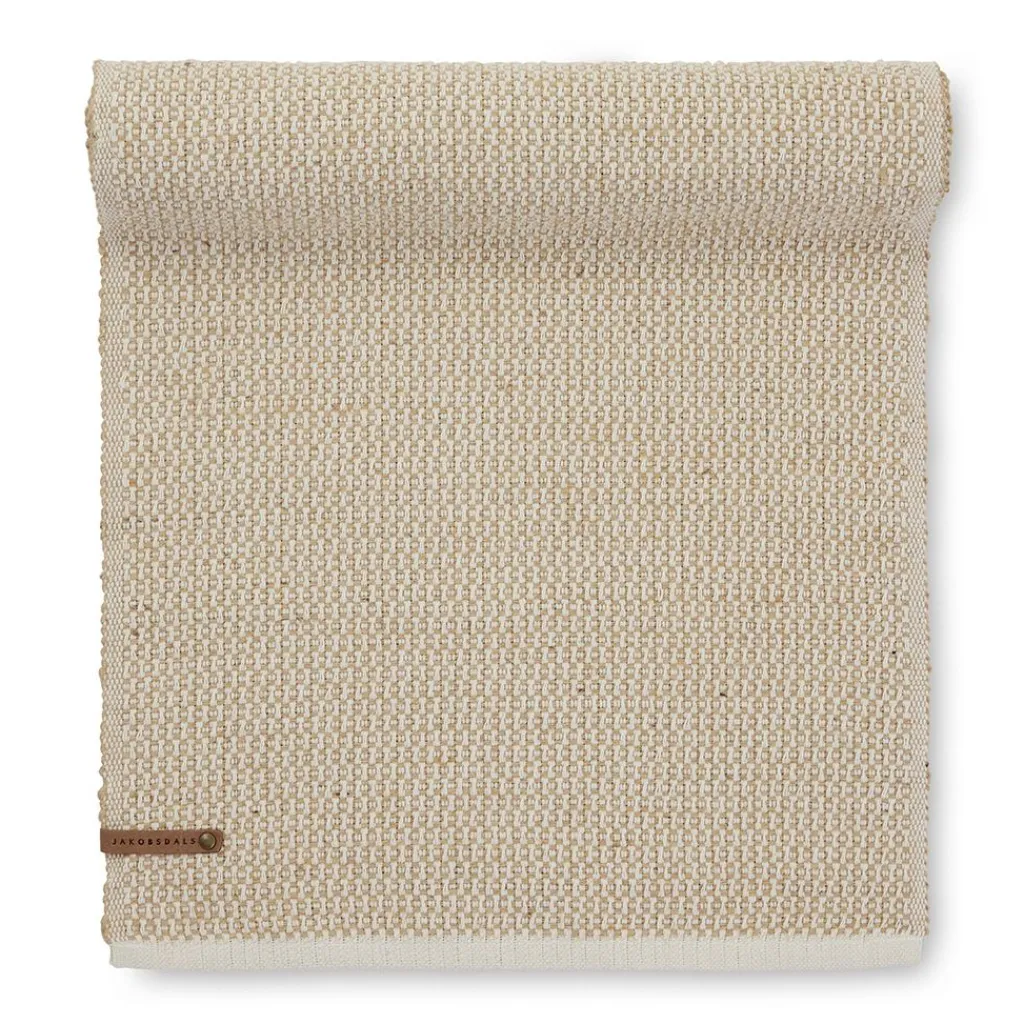 Bordslöpare<Jakobsdals Stria beige-jute löpare 35x120 cm – Bomull & jute