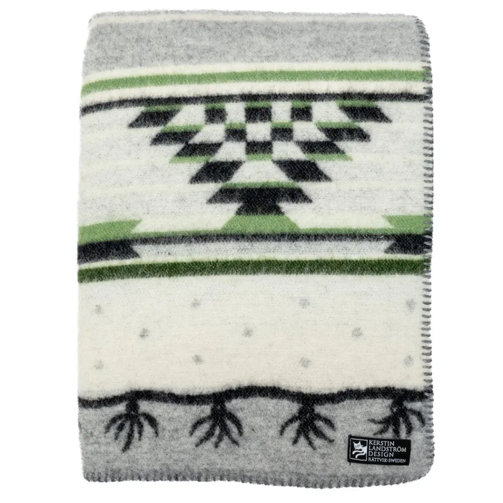 Ullfiltar<Kerstin Landström Design Sundborn grön ullfilt 130x180cm -