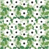 Gardintyger Mönstrade|Arvidssons Textil<Arvidssons textil Svartöga grön – blommigt tyg med vita blommor och gröna blad