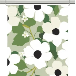 Panelgardiner<Arvidssons textil Svartöga grön panelgardiner