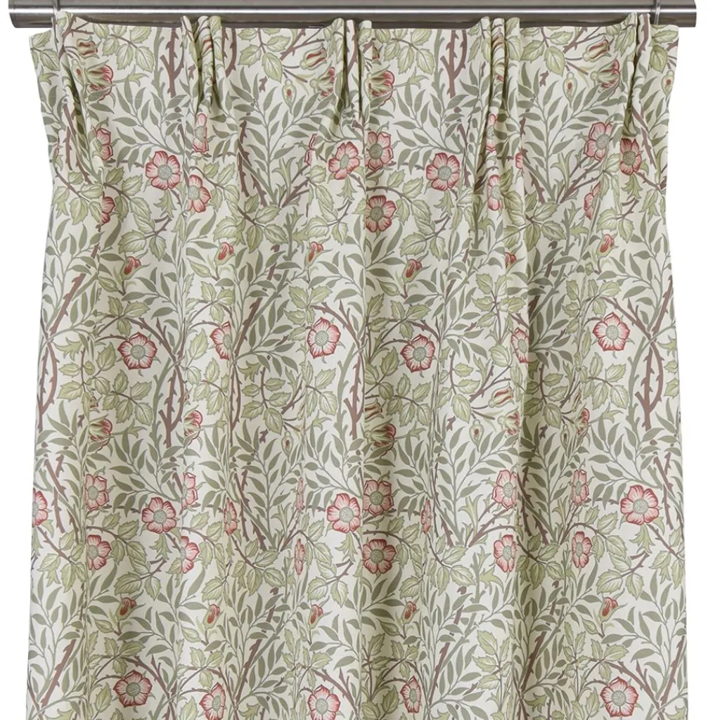 Gardiner Mönstrade<Nordisk Textil Sweet flower vinröd gardiner