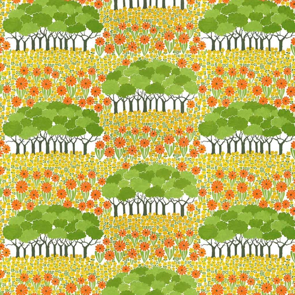 Textilvaxduk<Arvidssons textil Textilvaxduk Allé-gul