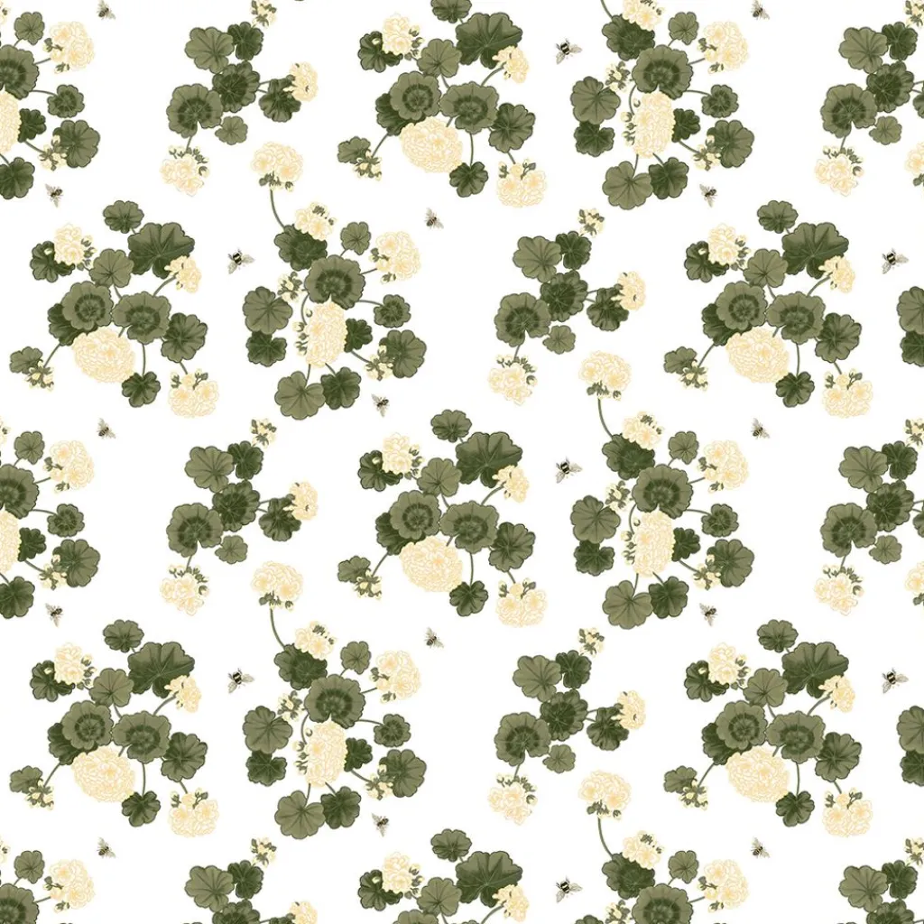 Textilvaxduk<Arvidssons textil Textilvaxduk Astrid gul pelargoner