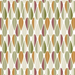 Textilvaxduk<Arvidssons textil Textilvaxduk Blader grön-rost