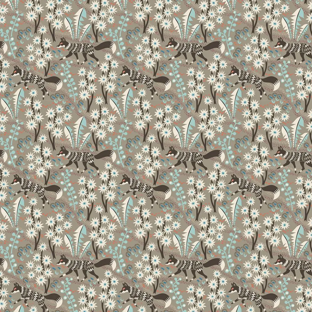 Textilvaxduk<Arvidssons textil Textilvaxduk Stjärnspeja khaki