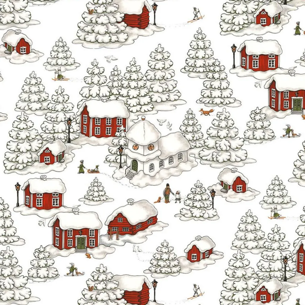 Arvidssons Textil|Jultyger<Arvidssons textil Timmerbyn vit