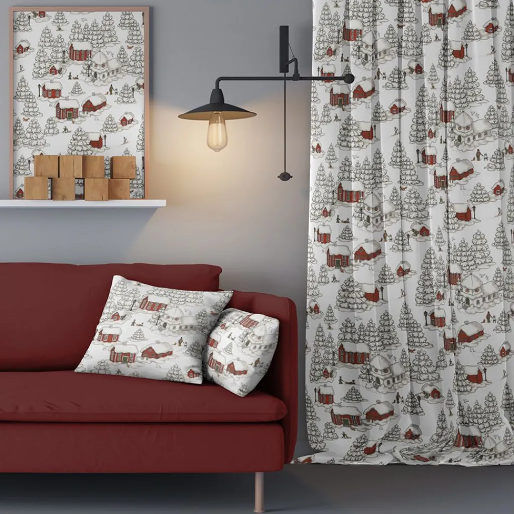 Arvidssons Textil|Jultyger<Arvidssons textil Timmerbyn vit