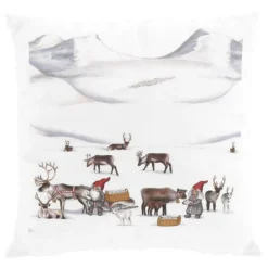 Julkuddar|Mönstrade Kuddfodral<Arvidssons textil Tomteland kuddfodral