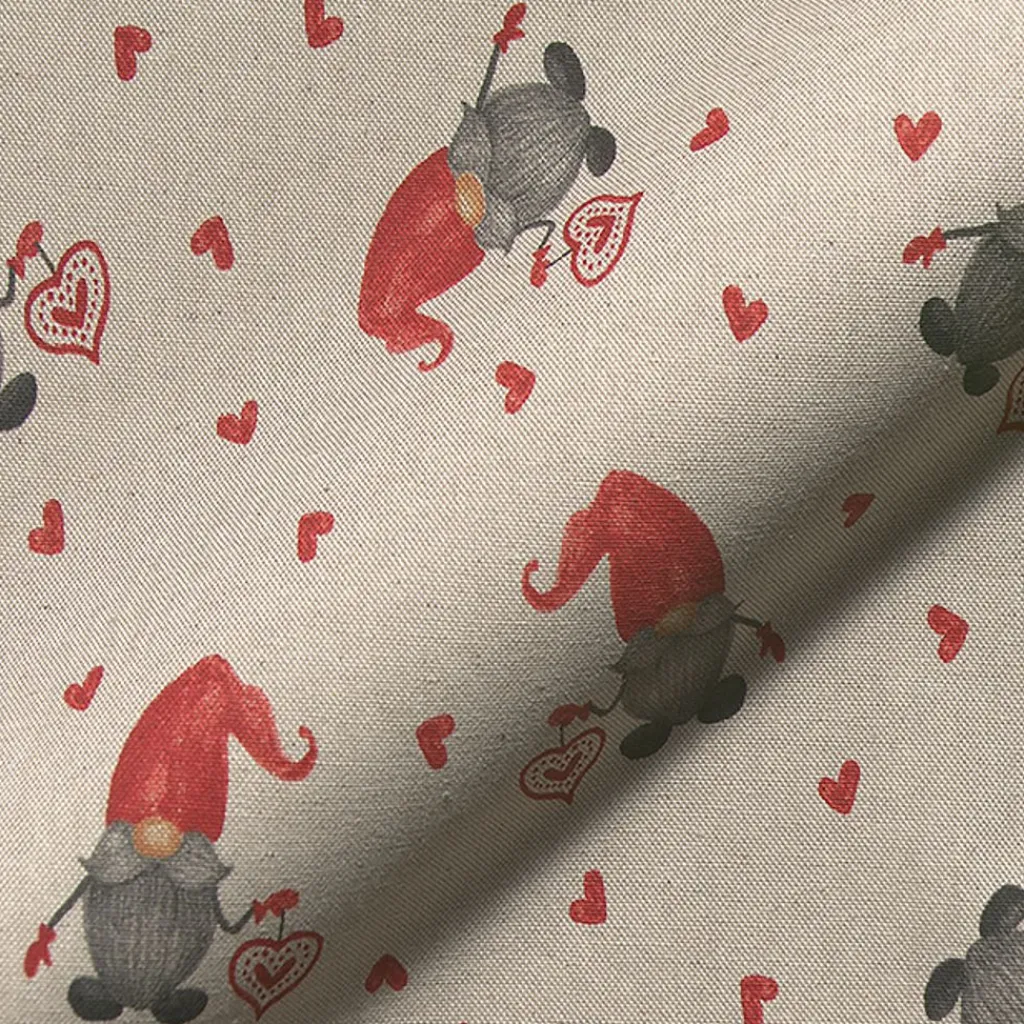 Gardintyger Mönstrade|Jultyger< Tomte love tyg