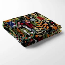 Bordsduk<Arvidssons textil Trädgård svart/orange bordsduk