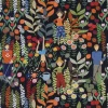 Gardintyger Mönstrade|Arvidssons Textil<Arvidssons textil Trädgård svart/orange tyg