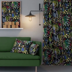 Gardintyger Mönstrade|Arvidssons Textil<Arvidssons textil Trädgård svart tyg