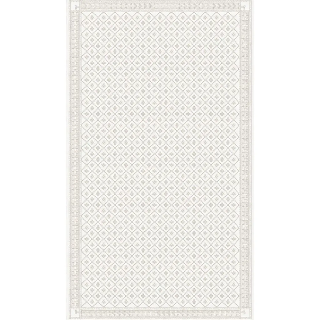 Bordsduk<Ekelund Åttebladsrose beige duk 150x260cm - s Linneväveri