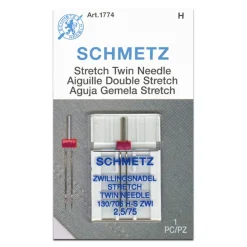 Symaskinsnålar<Schmetz Tvillingnål stretch 2,5mm