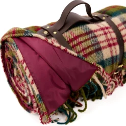 Picknickfiltar<Tweedmill textiles Tweedmill Picknickfilt i Ull - Thistleberry/Wine med Vattentät Baksida, 145 x 183 cm