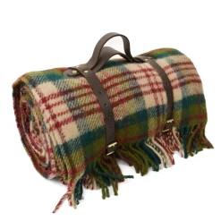 Picknickfiltar<Tweedmill textiles Tweedmill Picknickfilt i Ull - Thistleberry/Wine med Vattentät Baksida, 145 x 183 cm
