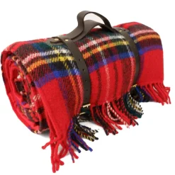 Picknickfiltar<Tweedmill textiles Tweedmill Picknickfilt Royal Stewart, Röd med Vattentät Baksida, 145 x 183 cm
