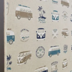 Gardintyger Mönstrade< Tyg med VW buss och palmer - California Paradise