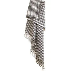 Ullplädar<Tweedmill textiles Ullpläd Houndstooth Charcoal, 100% Ull, 140x183 cm