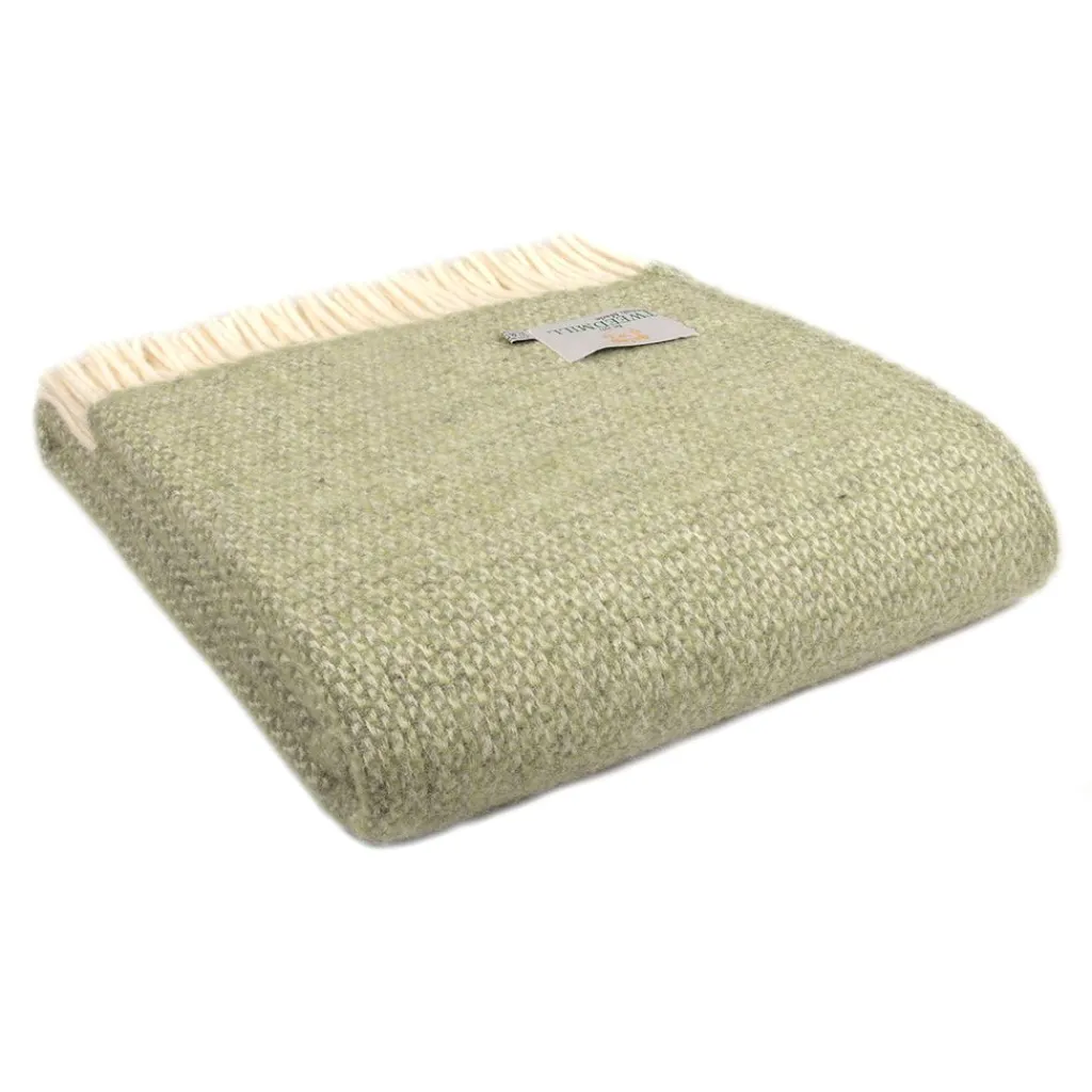 Ullplädar<Tweedmill textiles Ullpläd Illusion Green & Grey, 100% Ull, 150x183 cm