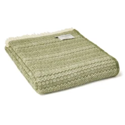 Ullplädar<Tweedmill textiles Ullpläd Tweedmill - Lifestyle Fair Isle Sage 100% Ull, 150 x 200 cm