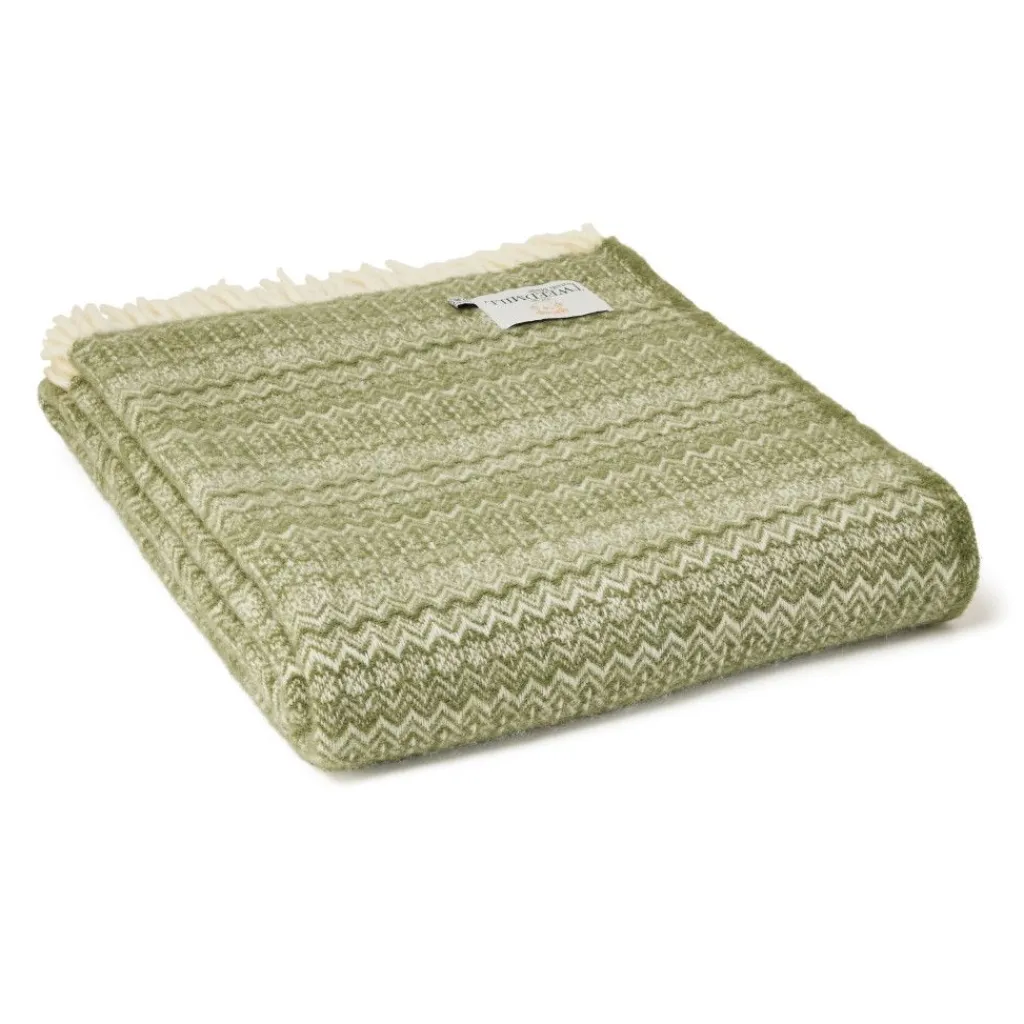 Ullplädar<Tweedmill textiles Ullpläd Tweedmill - Lifestyle Fair Isle Sage 100% Ull, 150 x 200 cm