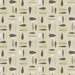 Gardintyger Mönstrade|Arvidssons Textil<Arvidssons textil Under trädet beige tyg – metervara med lövmönster