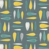 Gardintyger Mönstrade|Arvidssons Textil<Arvidssons textil Under trädet turkos tyg – bomullstyg med blad