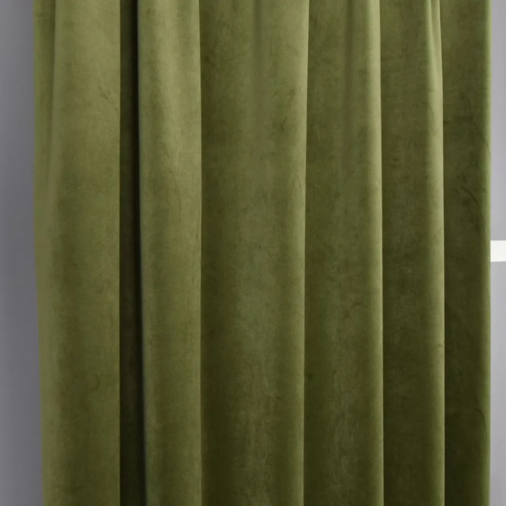 Gardintyger Enfärgade|Sammetstyger<Nordisk Textil Velvet grön enfärgat sammetstyg