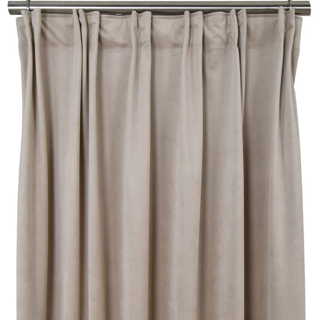 Sammetstyger|Gardiner Enfärgade<Nordisk Textil Velvet sand enfärgade sammetsgardiner