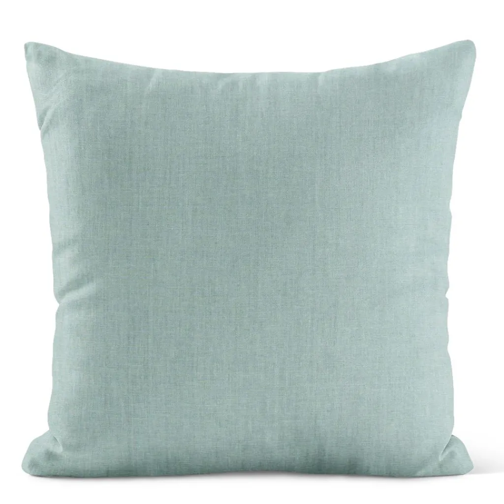Enfärgade Kuddfodral<Nordisk Textil Verone Linne Aqua kuddfodral
