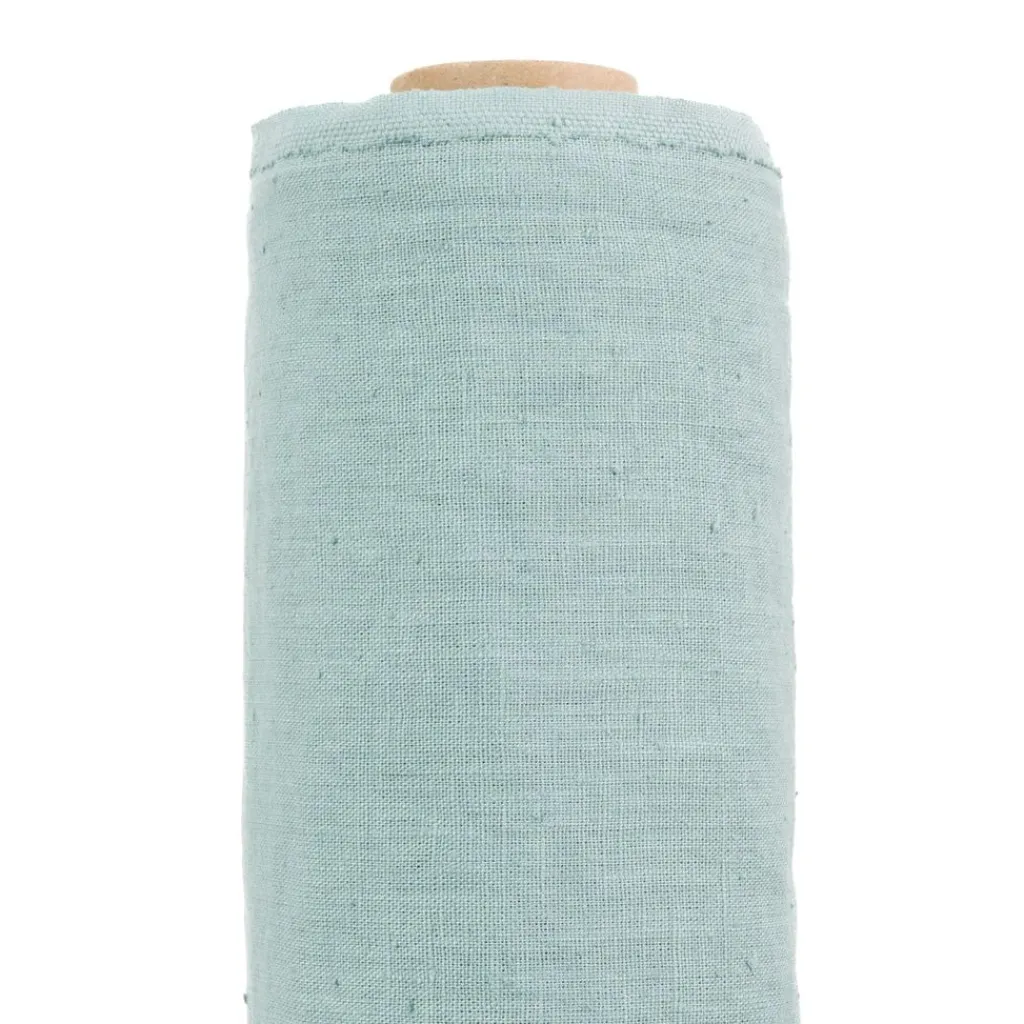 Gardintyger Enfärgade|Linnetyger<Nordisk Textil Verone Linne Aqua – Stentvättat 100 % Lin