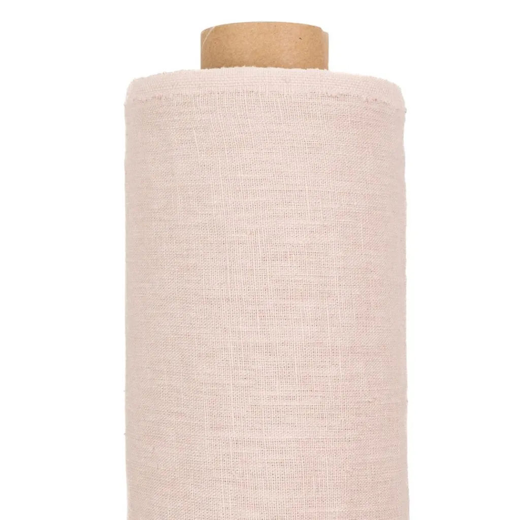 Gardintyger Enfärgade|Linnetyger<Nordisk Textil Verone Linne Beigerosa – Stentvättat 100 % Lin