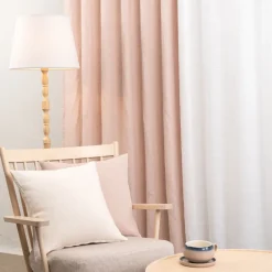 Gardintyger Enfärgade|Linnetyger<Nordisk Textil Verone Linne Beigerosa – Stentvättat 100 % Lin