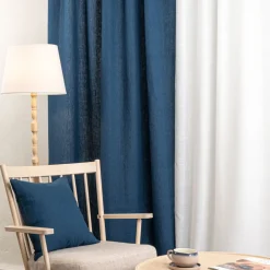 Gardintyger Enfärgade|Linnetyger<Nordisk Textil Verone Linne Blå – Stentvättat 100 % Lin