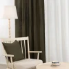 Gardintyger Enfärgade|Linnetyger<Nordisk Textil Verone Linne Grön – Stentvättat 100 % Lin
