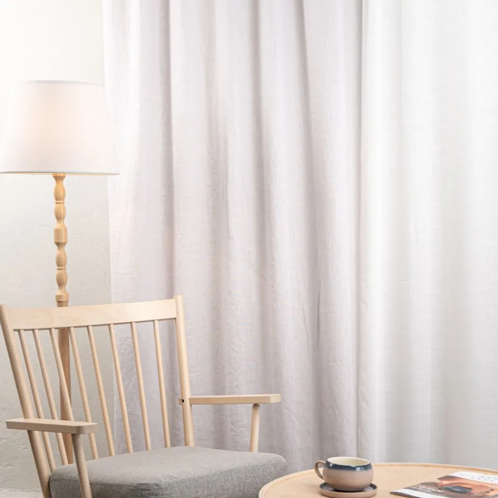 Gardintyger Enfärgade|Linnetyger<Nordisk Textil Verone Linne Ljusgrå – Stentvättat 100 % Lin