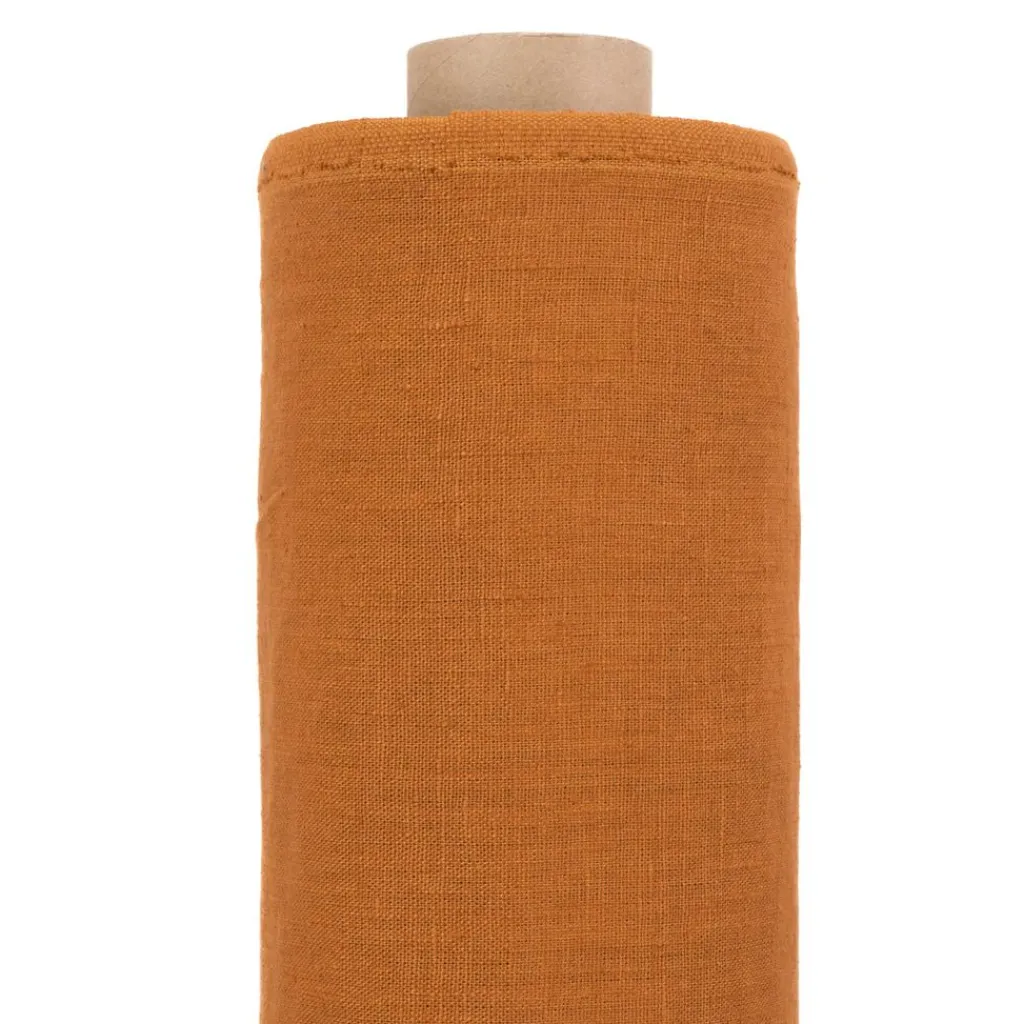 Gardintyger Enfärgade|Linnetyger<Nordisk Textil Verone Linne Rost – Stentvättat 100 % Lin