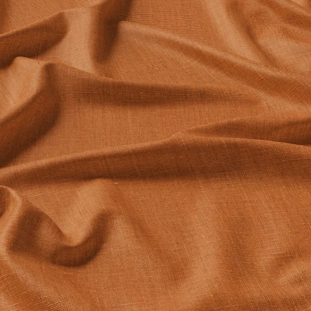 Gardintyger Enfärgade|Linnetyger<Nordisk Textil Verone Linne Rost – Stentvättat 100 % Lin