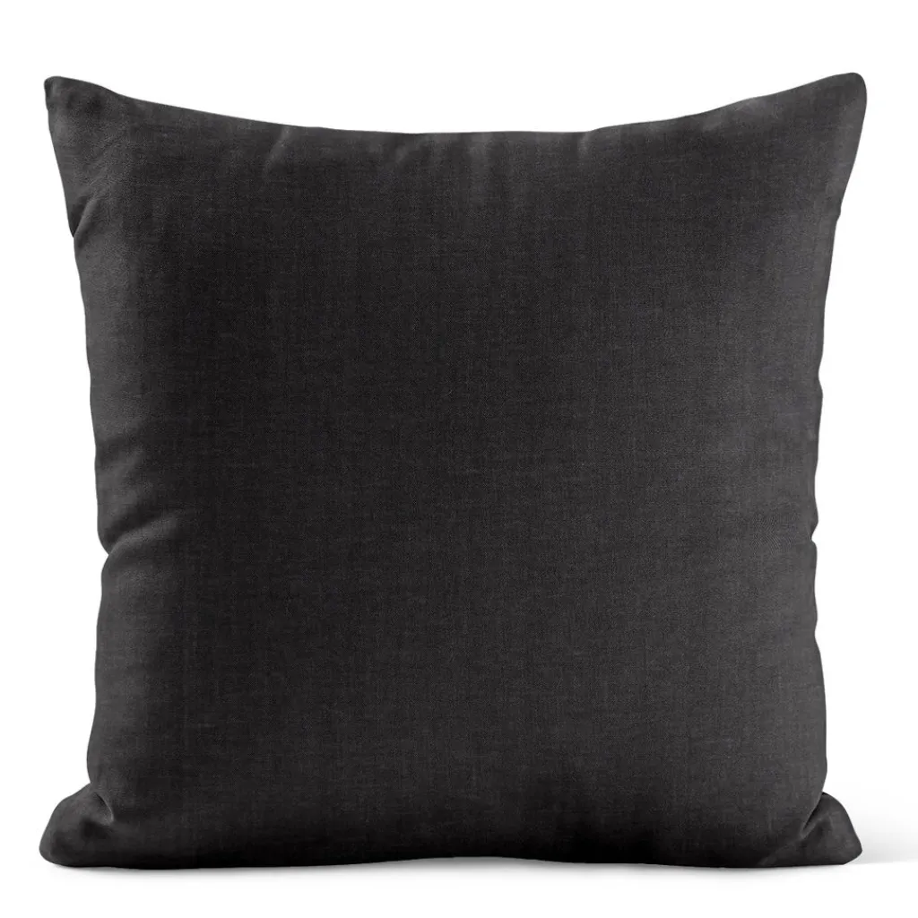 Enfärgade Kuddfodral<Nordisk Textil Verone Linne Svart kuddfodral