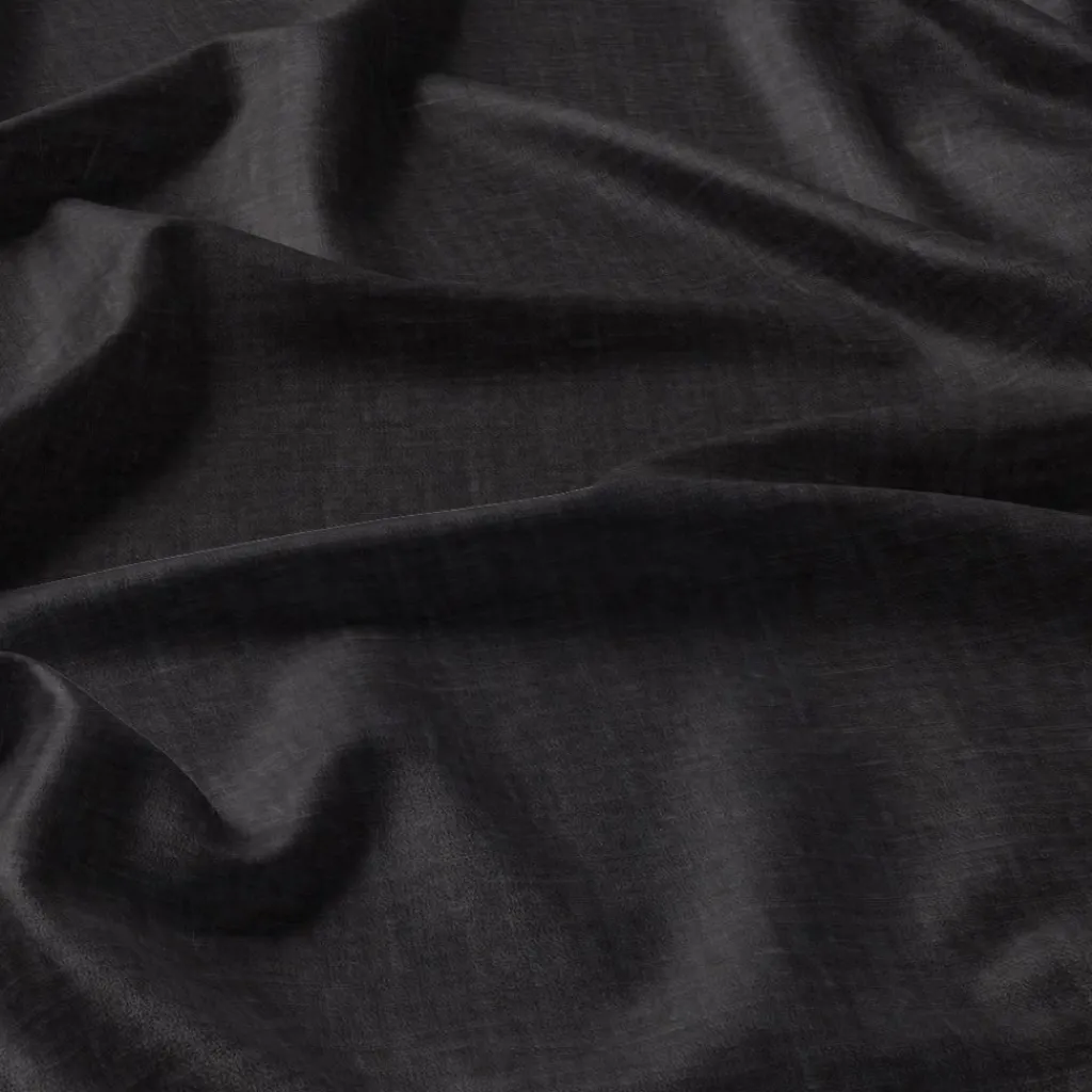 Gardintyger Enfärgade|Linnetyger<Nordisk Textil Verone Linne Svart – Stentvättat 100 % Lin
