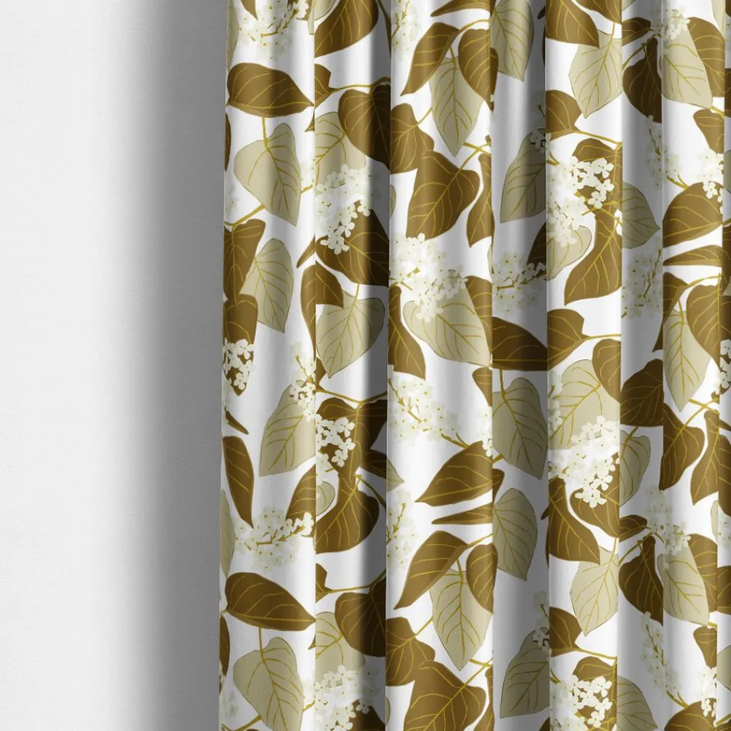 Gardintyger Mönstrade|Arvidssons Textil<Arvidssons textil Vid fikabordet grön tyg