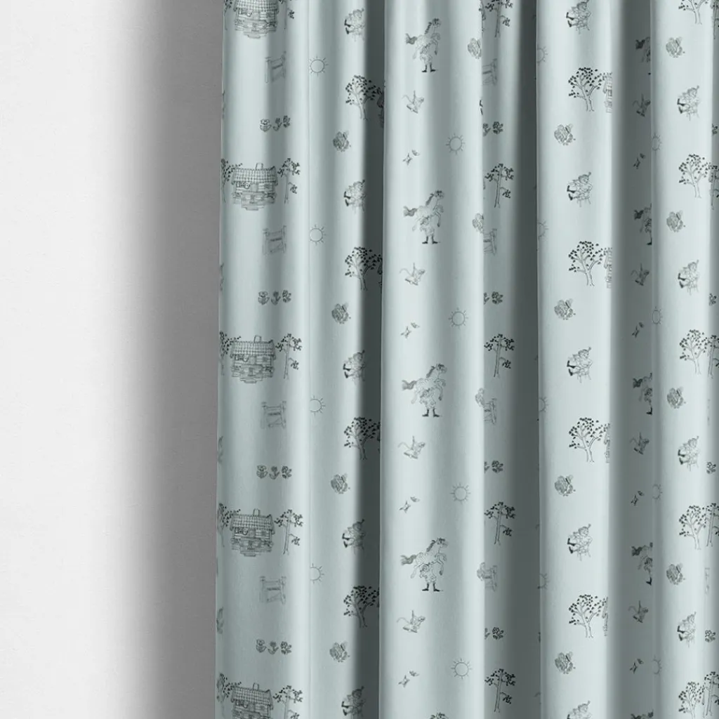 Gardintyger Mönstrade|Barnmönster<Arvidssons textil Villa Villekulla grön tyg